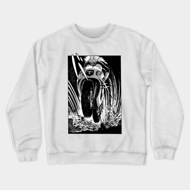 Kamen Rider Ishinomori Art Crewneck Sweatshirt by MabaManiac